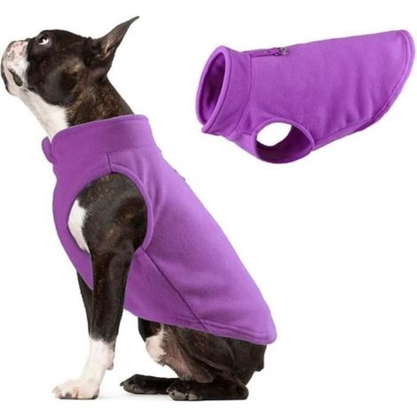 Manteau d'hiver Chaud pour Chiens, Vetement pour Chiens d'hiver Thermique pour Petit Moyen Grand Chiens, Violet-L. (1/2)