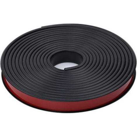 Tira protectora autoadhesiva flexible de TPE en forma de U para bordes de muebles - para reparación de armarios y restauración de muebles (Negro, 18 mm x 3 m) (1/5)