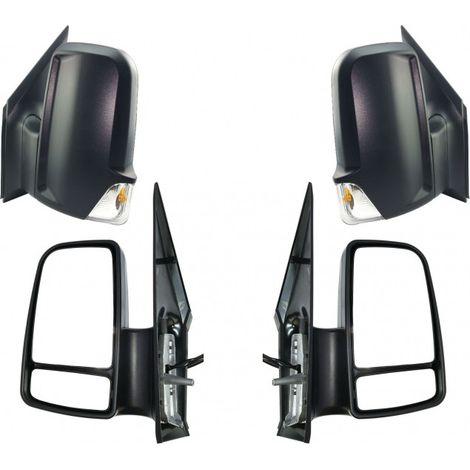 Komplett-Set linker und rechter Außenspiegel mit Blinker, mechanisch, ohne Heizung, für Mercedes Sprinter W906 ab 2006