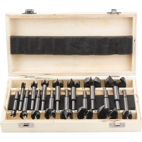 Forstnerbohrer Holz 10 50mm Rundschaft Satz 15tlg (1/5)