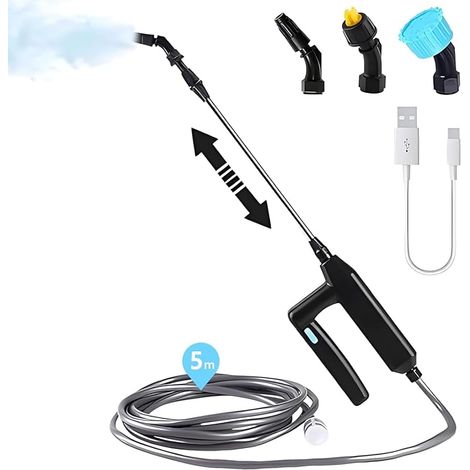 Electric Plant Sprayer Battery Nozzles Pressure Sprayer Portable Garden Sprayer Hose Garden Yard Lawn (1/4)