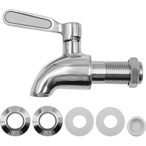 Robinet distributeur de boissons en acier inoxydable 304 robinet de rechange en verre robinet boisson café bière fontaine à boire (16 mm) (1/5)