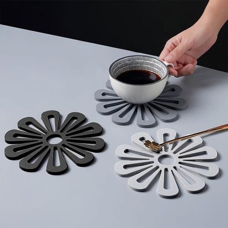 2pcs napperon antidérapant - résistant à la chaleur antidérapant - sous théière ou table - 15x15 cm (1/5)