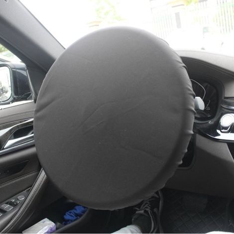 Parasol para el volante，cubierta protectora contra el calor del volante，parasol universal para volantes de 18 pulgadas，camiones y SUV (negro) (1/5)
