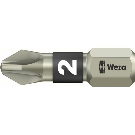 1 Stk. Bit rostfrei 1/4" DIN 3126 C6,3 PZ2x25mm Wera (1/5)