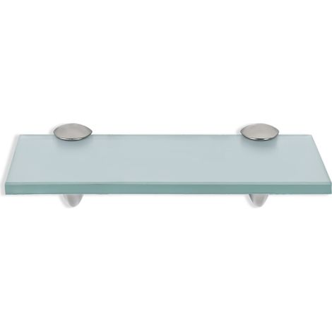 Mensola in vetro con supporto Mensola in vetro Mensola a muro Mensola per il bagno Vetro smerigliato 30 x 10 x 0.8 cm (1/5)