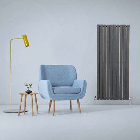 Designer Flat Panel Radiators Anthracite Grey 1600mm x 700mm (1/5)