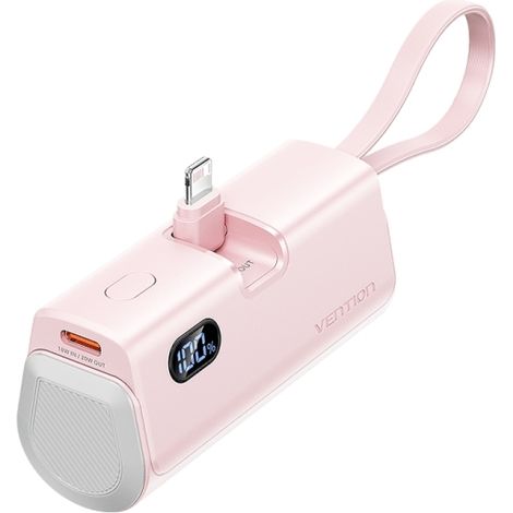 Vention PowerBank 4800mAh - Lightning - Carga Rapida 22.5W - Conector Plegable
Características:
-Interfaz: Lightning
-Material: PC + ABS
-Capacidad de