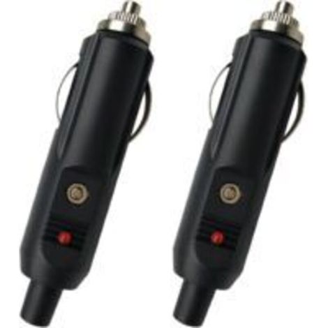Prise allume-cigare Sollbry, adaptateur allume-cigare mâle, connecteur allume-cigare, prise allume-cigare mâle, lot de 2 prises allume-cigare mâles 15 A