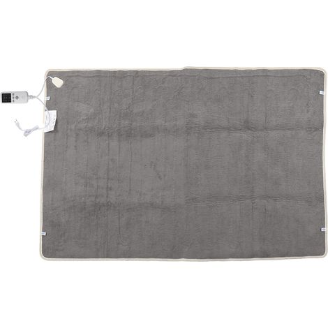 Couverture chauffante électrique rapide avec thermostat intelligent pour maison dortoir Gris Fiche UE 220V 140W 180x150cm (1/5)