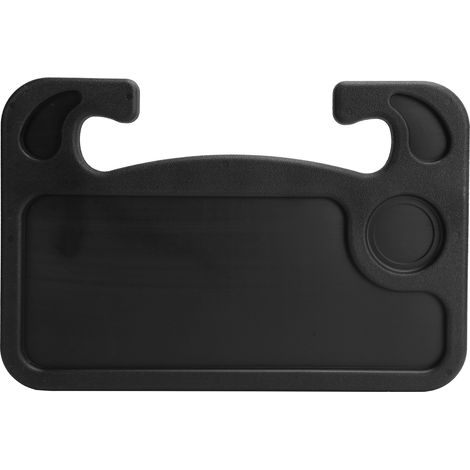 Plateau repas voiture multifonctionnel avec support de boisson et tablette pour ordinateur portable, idéal pour repas et écriture. (1/5)