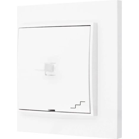 Interrupteur d'escalier, style américain, Karlik mini, blanc (1/3)