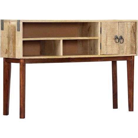 Table console-Table d'entrée 115x30x76 cm Bois de manguier massif brut (1/5)