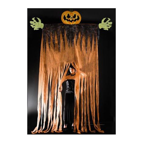 CORTINA CALABAZA HALLOWEEN 350CM