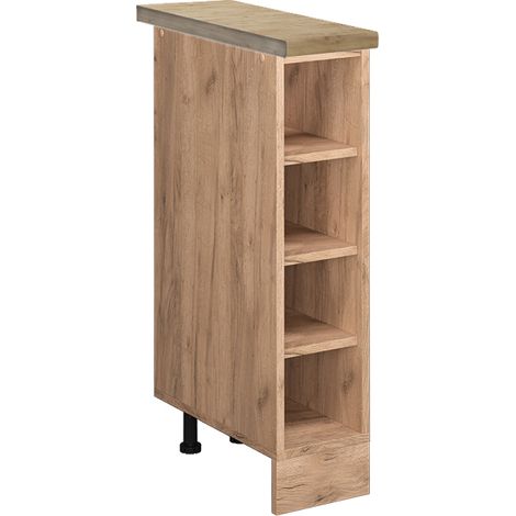 Küchenregal R-Line, Goldkraft Eiche, 20 cm , AP Eiche, Vicco