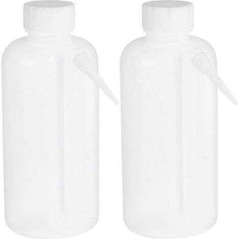 Lot de 2 flacons lave-linge en plastique, flacons portables à large ouverture et à pression, 500 ml (1/5)