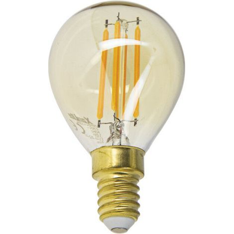 Ampoule LED rétro en forme de boule avec verre ambre, culot E14, 3,8 W (équivalent 30 W), 350 lm, lumière chaude blanc (2700 K) (1/5)