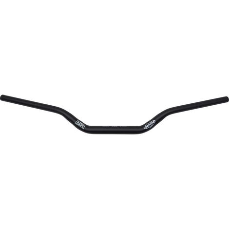 Manillar Fatbar para motocicleta de 28 mm de altura, fabricado en aluminio Ergal 7075 anodizado en negro Domino, peso óptimo. (1/3)