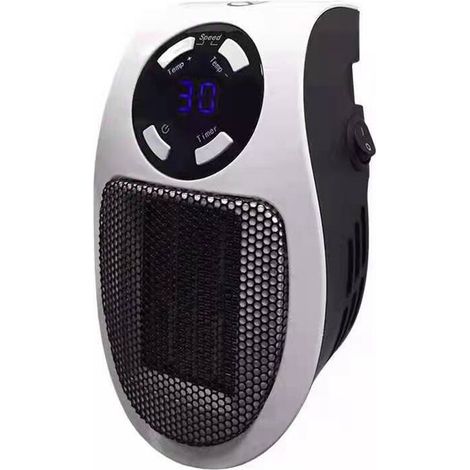 Radiateur Chauffage Electrique Mini Air Soufflant Ventilateur Chauffe Puissant 500W Reglable Econome Pour Salle De Bain Salon Bureau (1/7)
