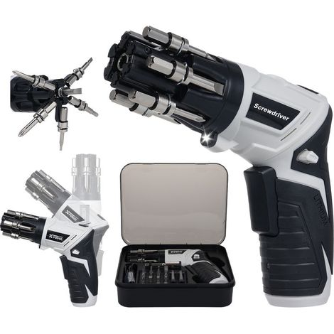 Tournevis 3.6V USB lithium – 2.5 Nm – éclairage LED – câble USB-C – coffret avec 6 embouts (1/5)