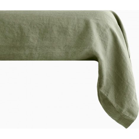 Taie de traversin Palace pur coton teint lavé, 63 fils/cm² Vent du sud - Palace Sauge - 43 x 195 cm - Palace Sauge -
