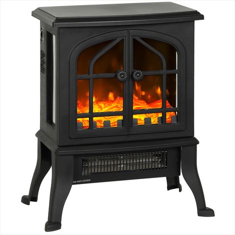 Cheminée électrique 3D 39 x 24 x 48 cm avec thermostat 10-35°C (1/5)