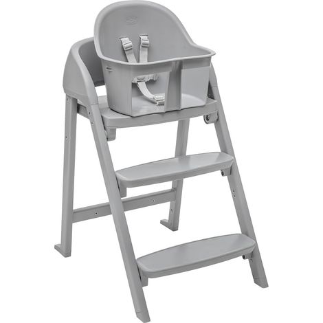 Chaise haute Crescendo Lite pour bébés dès 6 mois, évolutive jusqu'à 110 kg, 3 configurations, convertible en chaise enfant et adulte, repose-pieds réglable, pliage compact, Milan Mist (1/5)