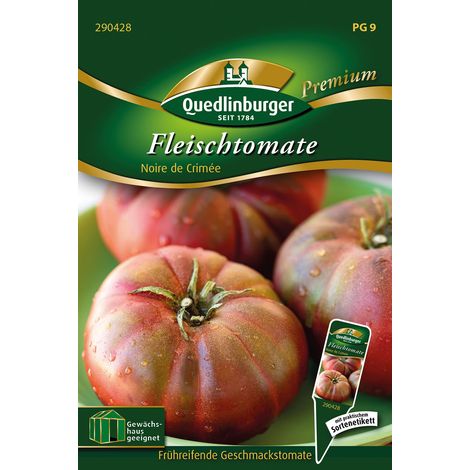 Quedlinburger Saatgut – Tomate charnue Noire de Crimée – Graines de légumes, variété traditionnelle non hybride, hauteur 120-150 cm (1/2)