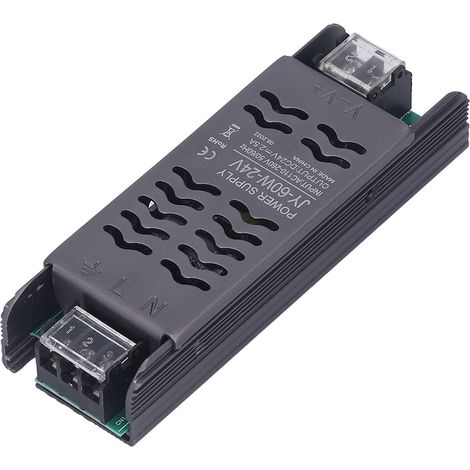 Alimentation 24 V 60 W CC 24 V IP20 CA 110 à 260 V vers 24 V, transformateur LED creux en alliage de cuivre et d'aluminium (1/5)