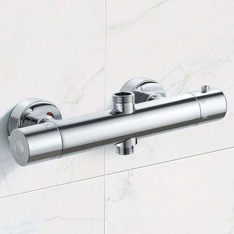 Mezclador termostático para columna de ducha, grifo de ducha de latón con tapa G3/4 Bsp y base G1/2 Bsp.