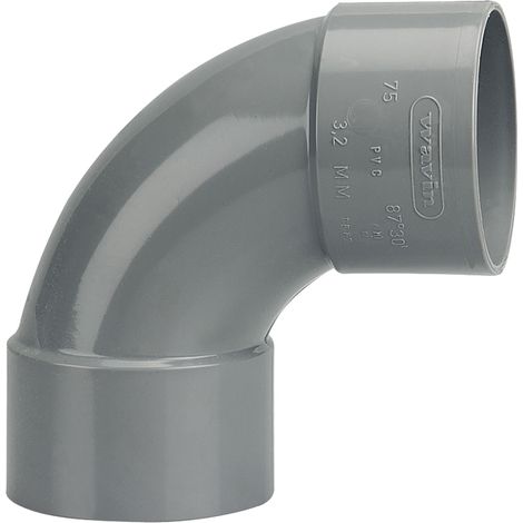 Codo PVC Wavin 3025822 87°30 doble hembra 75 mm