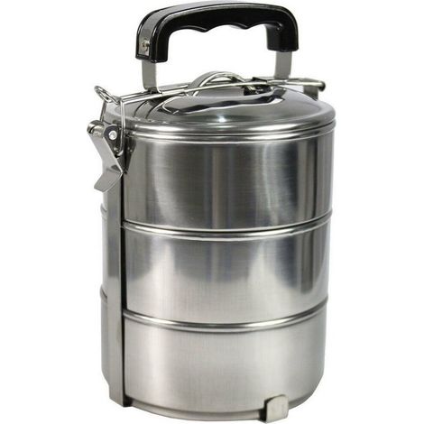 TrAdE Shop Traesio - Portavivande Piramide 3 Livelli Contenitore Porta Pranzo Vivande Cibo Alimenti - (1/4)