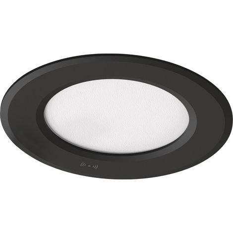 FLAT-ISO SENSOR-Downlight IP5x/65 recouvr. 8W 720lm 2700/3000/4000K(3-CCT) noir ARIC 51491 (1/5)