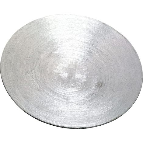 Assiette à Bougie en Aluminium Ø19.8cm Porte-Bougie argenté Optique Ardoise Porte-Bougie bombé 10346
