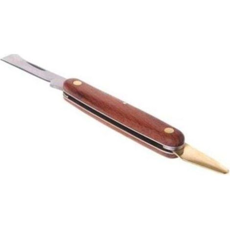 Cuchillo de injerto plegable de acero inoxidable, herramienta para cortar plántulas, mango de palisandro, cuchillo de injerto de doble apertura, tijeras de precisión - KZQ