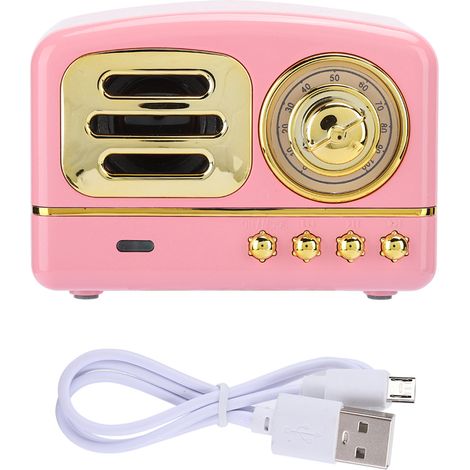 Enceinte Bluetooth Portable - Haut-Parleur Sans Fil avec Radio FM, Entrée AUX et Lecteur Carte Micro SD - Plastique - Extérieur Intérieur - 1 Pièce (1/5)