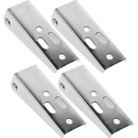 Roulettes Silencieuses Usage Polyvalent pour Meubles Lourds 4pcs Fixation Latérale Unidirectionnelle en Acier Inoxydable et Plastique, Support Stable pour Bureau Cuisine (1/5)