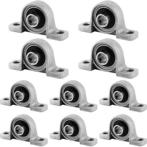 10 Pcs Palier Roulement 10mm en Alliage de Aluminium, Roulement de Bloc d'Oreiller, Paliers à Semelle, KP000 Palier de Roulement pour Imprimante 3d, Roue de Brouette, Machine à Rouler (1/5)