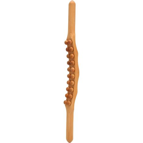 Outil de massage Gua Sha en bois, barre de massage à 20 perles en bois pour détendre les muscles du dos, du ventre et des épaules.-AquaForge (1/5)