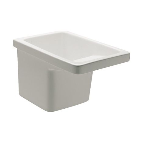 Roca – Bac à laver à encastrer blanc – Porcelaine résistante aux chocs – Longueur 60 cm – Plan à laver intégré pour tissus délicats (1/4)
