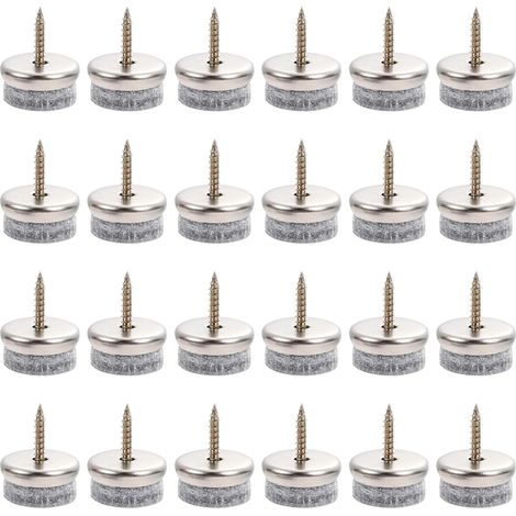 40 patins en feutre, diamètre 22 mm, épaisseur 5 mm, pour chaises et meubles, protection sol stratifié parquet carrelage (1/5)