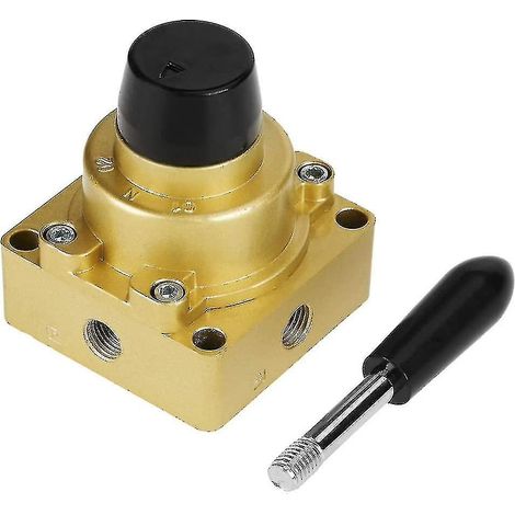 Vanne de commande pneumatique à levier 4 voies 3 positions Hv-02, orifice PT 1/4". (1/3)