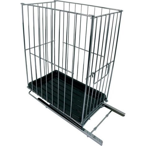 MSV – Poubelle automatique encastrable 19L – Acier chromé – Bac coulissant pour espaces réduits – Optimise votre rangement sous évier (1/2)