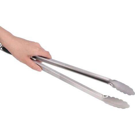 Pinces à Barbecue - Acier Inoxydable - Longues - Antidérapantes - Contemporain (1/4)