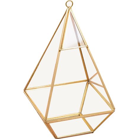 Portagioie in vetro per la stanza dei fiori, portagioie geometrico trasparente in vetro per fedi nuziali, ideale per l'arredamento di casa.