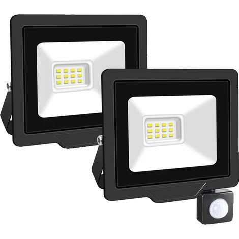Projecteur LED à induction, capteur de mouvement réglable, usage extérieur, 2x10W-a, Blanc chaud (2700-3500K)-d (1/2)