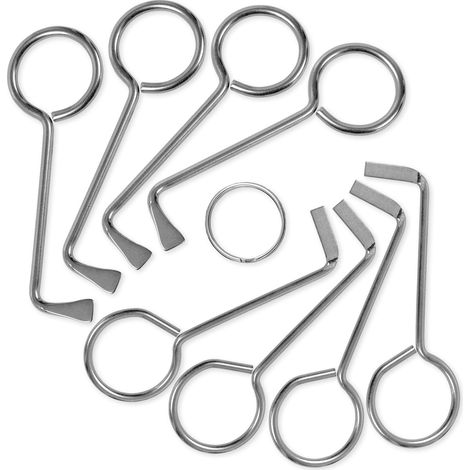 Kit de crochetage professionnel – [8 pièces fabriquées en Allemagne] Clé à panneton universelle – Ouvre presque toutes les portes – Jeu de clés à barbe – Outil d'ouverture Ditrichsett – Clé (1/5)