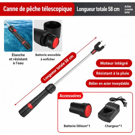 Aiguillon électrique étanche 58 cm avec 1 batterie et 1 chargeur pour bovins et porcs 58cm réf 5582 – Livraison gratuite