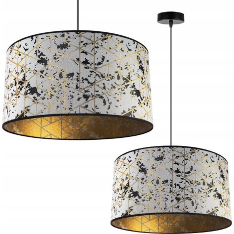 LAMPADA A SOSPENSIONE, LAMPADARIO DA SOFFITTO, PARALUME, MOTIVO ORO