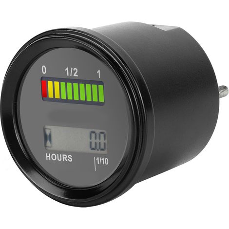 Compteur d'heures moteur numérique LCD LED 12-48V pour batterie, chariot de golf et transpalette (1/4)